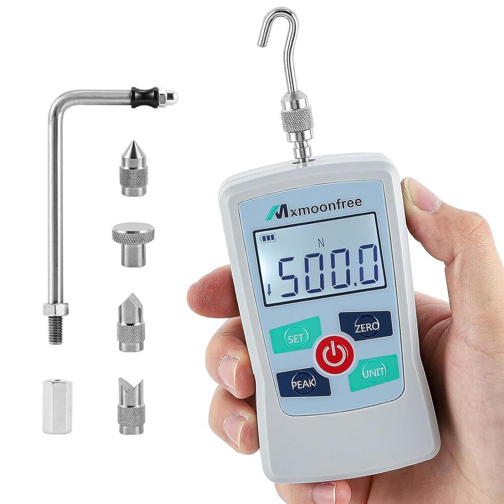 New Portable Digital Force Gauge Push Pull Tester with Case and Blit LCD Screen